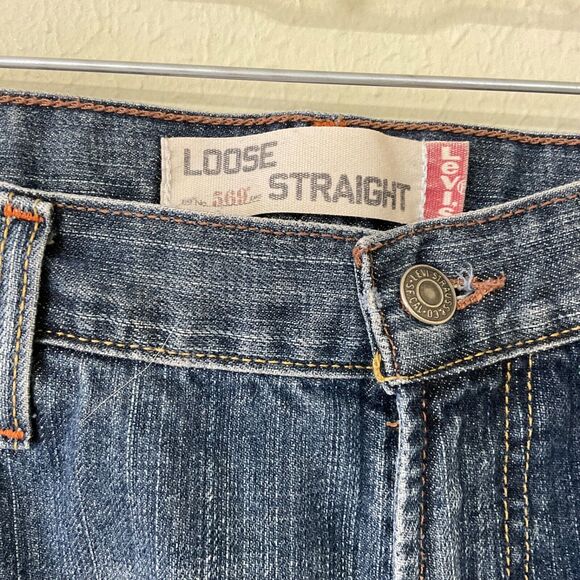 Levi's Men's 569 Loose Straight Jeans tag  34x34 actual 34x 31.5” - Picture 2 of 13